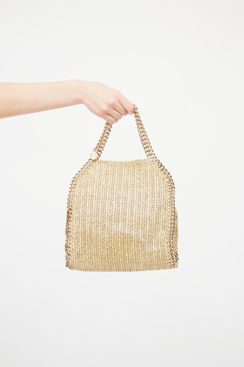 Stella McCartney Gold Woven Falabella Bag