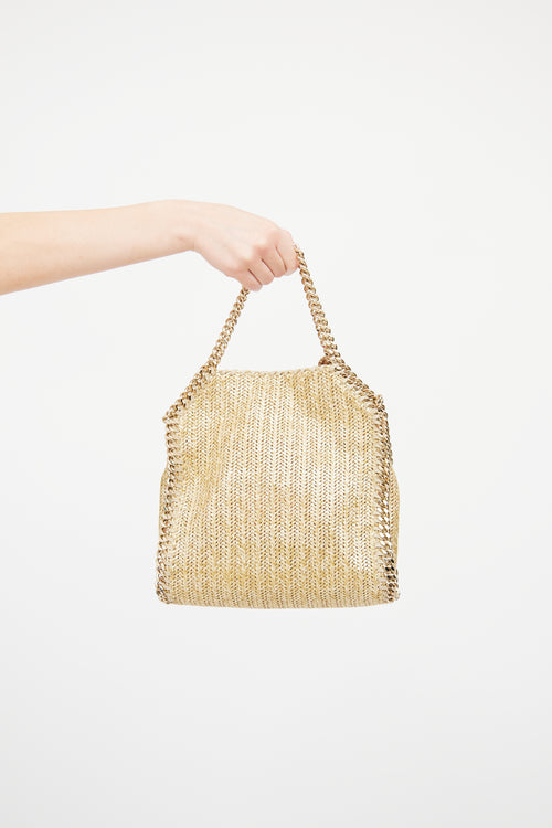 Stella McCartney Gold Woven Falabella Bag