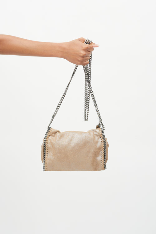 Stella McCartney Gold Faux Leather Mini Falabella Crossbody Bag