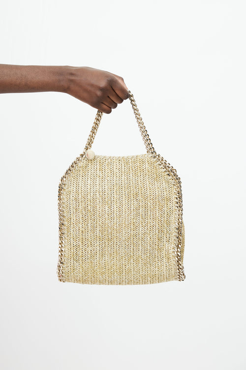 Stella McCartney Gold Woven Falabella Crossbody Bag