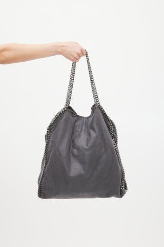 Stella McCartney Grey Vegan Leather Large Falabella Tote Bag