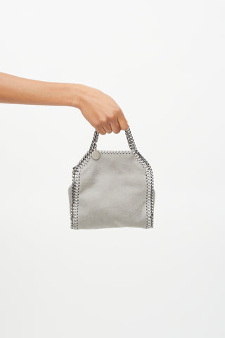 Stella McCartney Grey Faux Leather Tiny Falabella Crossbody Bag