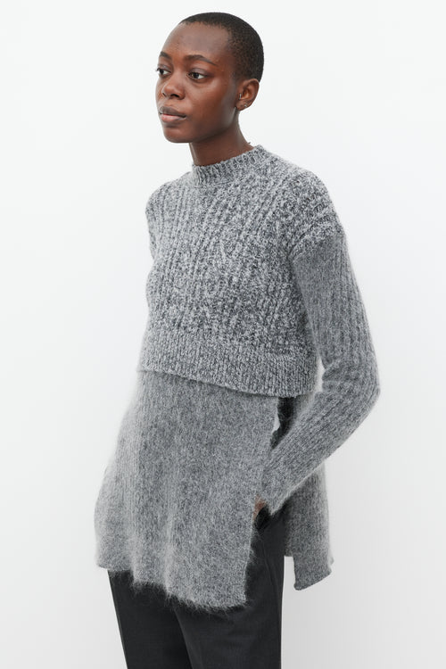 Stella McCartney Grey Mohair Layered Sweater