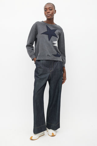 Stella McCartney Grey 
Multicolour Star Sweatshirt