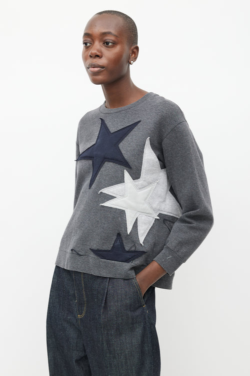 Stella McCartney Grey 
Multicolour Star Sweatshirt