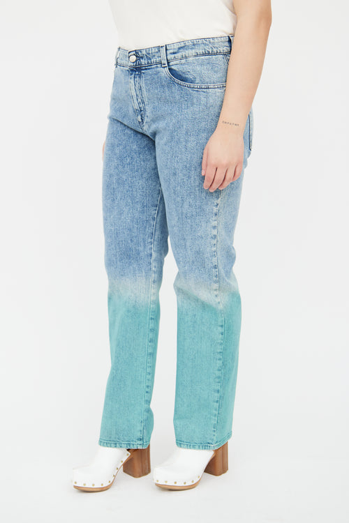 Stella McCartney Light Wash Green Straight Jeans