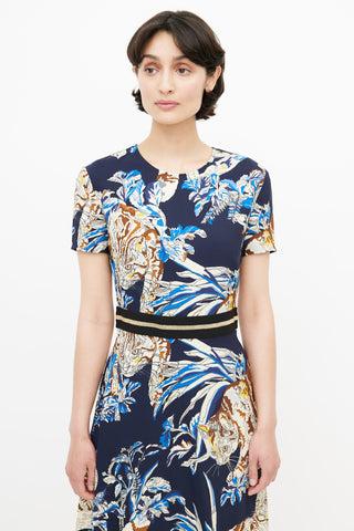 Stella McCartney Navy 
Multicolour Floral Dress