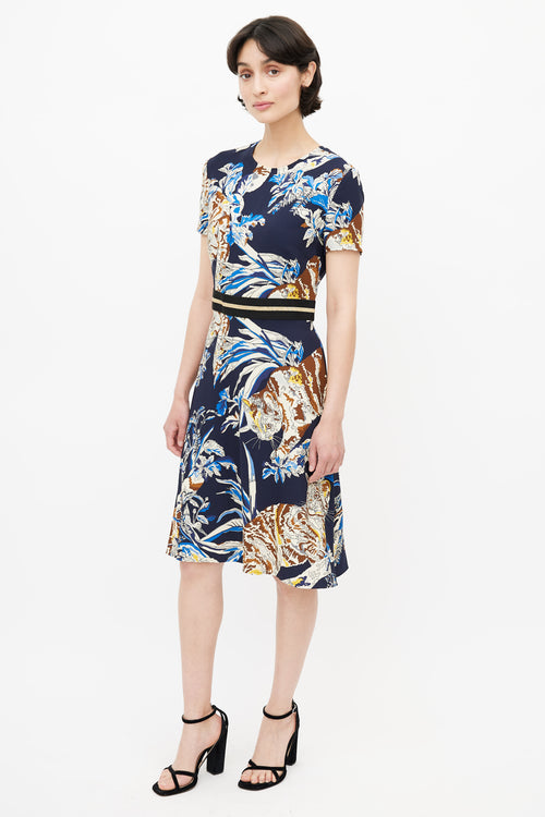 Stella McCartney Navy 
Multicolour Floral Dress