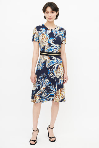 Stella McCartney Navy 
Multicolour Floral Dress