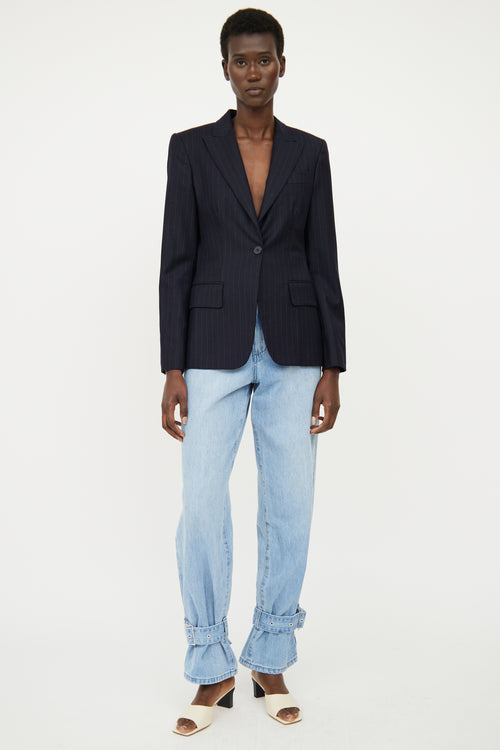 Stella McCartney Navy Pinstripe Blazer