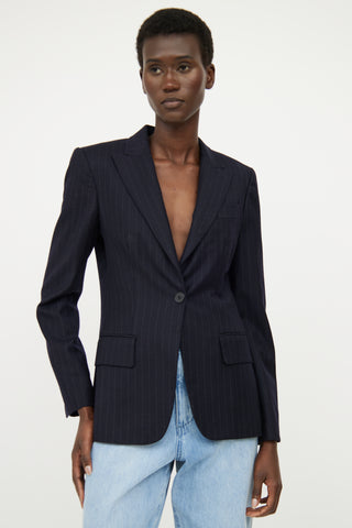 Stella McCartney Navy Pinstripe Blazer