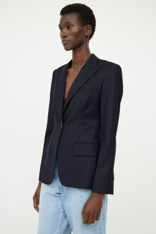 Stella McCartney Navy Pinstripe Blazer