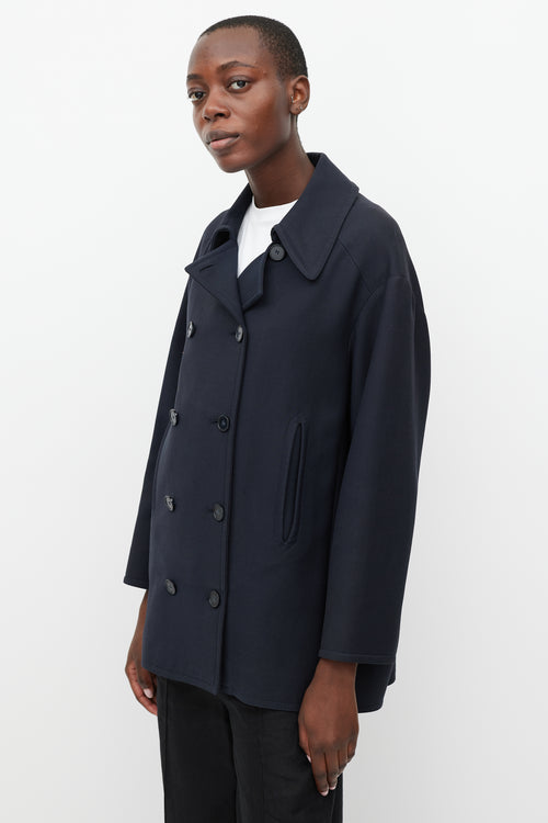 Stella McCartney Navy Short Trench Coat