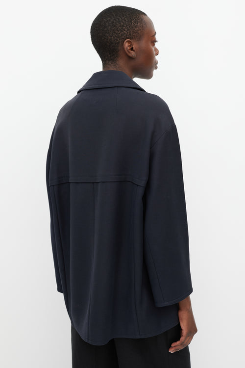 Stella McCartney Navy Short Trench Coat