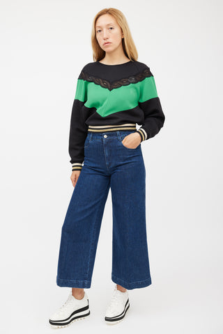 Stella McCartney Navy Wide Leg Jeans