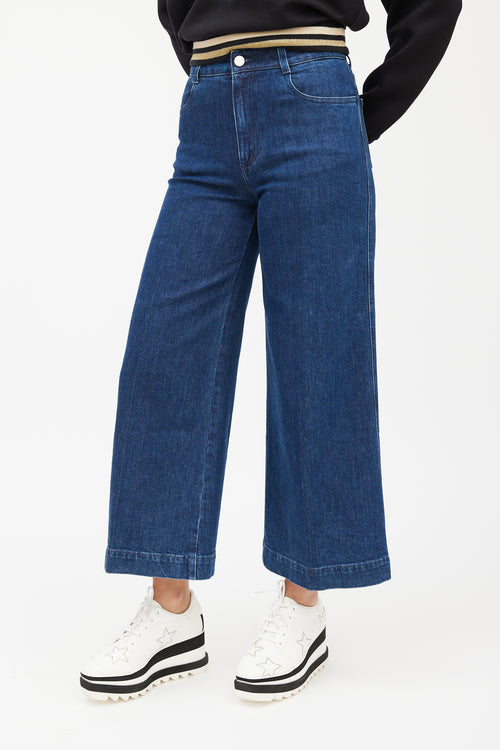 Stella McCartney Navy Wide Leg Jeans