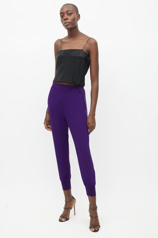 Stella McCartney Purple Elasticized Jogger