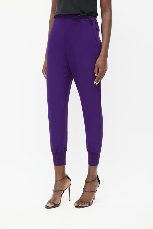 Stella McCartney Purple Elasticized Jogger