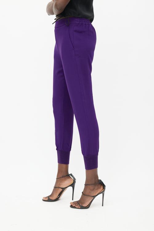 Stella McCartney Purple Elasticized Jogger