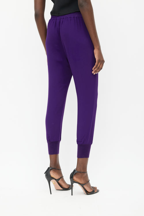 Stella McCartney Purple Elasticized Jogger