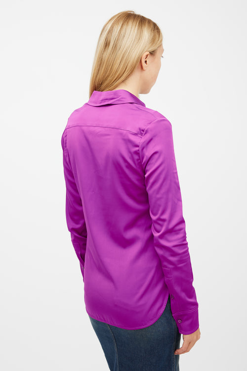 Stella McCartney Purple Satin Shirt