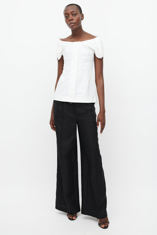 Stella McCartney White Textured Panel Top