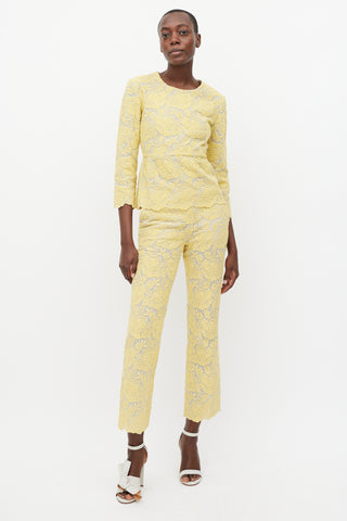 Stella McCartney Yellow Floral Lace Co-Ord Set