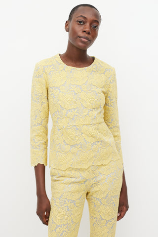 Stella McCartney Yellow Floral Lace Co-Ord Set