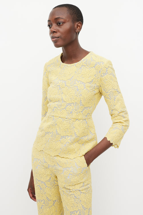 Stella McCartney Yellow Floral Lace Co-Ord Set