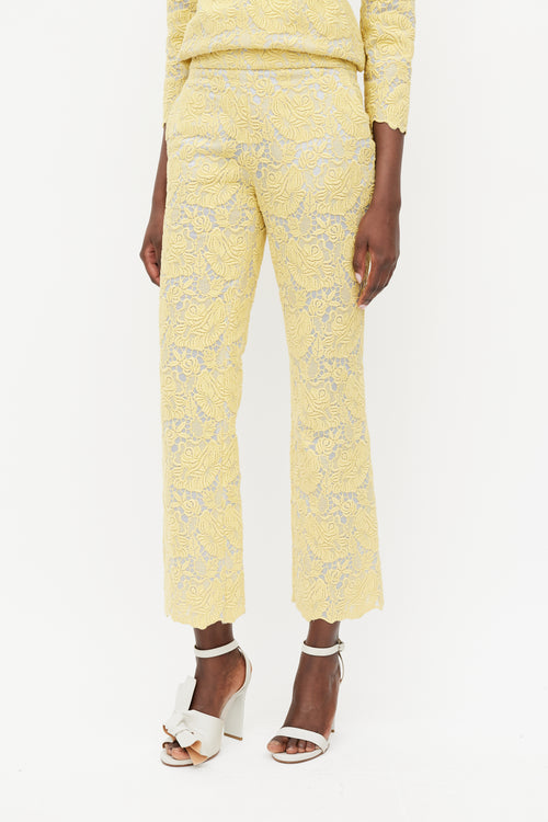 Stella McCartney Yellow Floral Lace Co-Ord Set