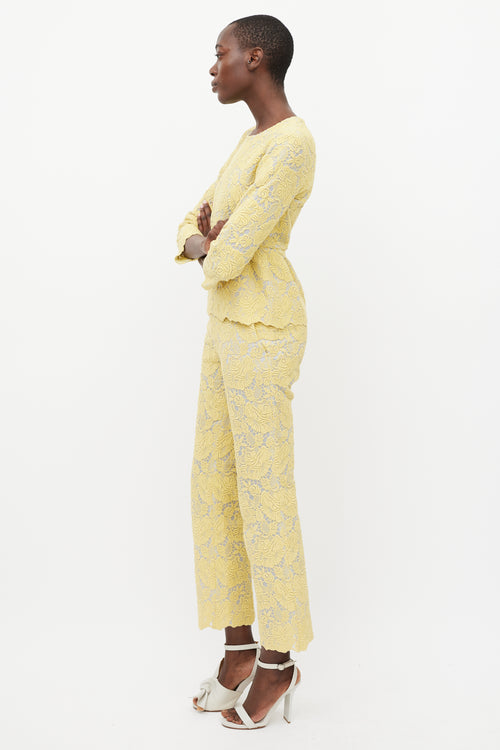 Stella McCartney Yellow Floral Lace Co-Ord Set