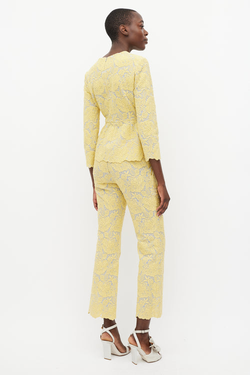 Stella McCartney Yellow Floral Lace Co-Ord Set