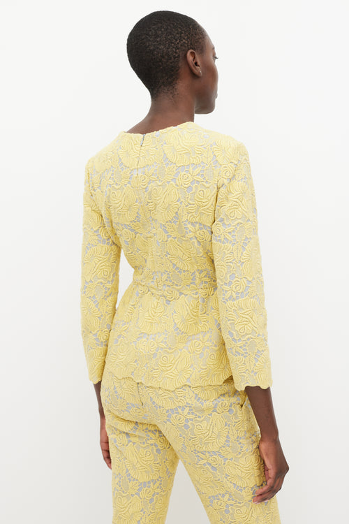 Stella McCartney Yellow Floral Lace Co-Ord Set