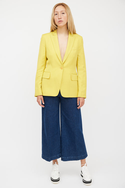 Stella McCartney Yellow Three Pocket Blazer