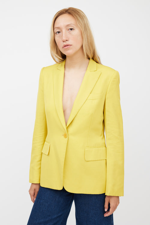 Stella McCartney Yellow Three Pocket Blazer