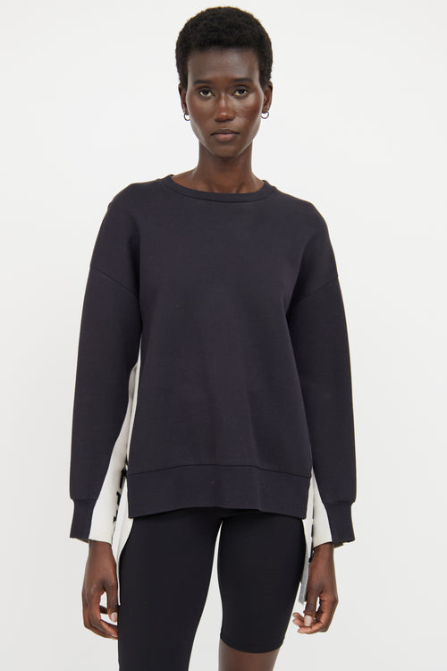 Stella McCartney Black 
White Logo Sweatshirt