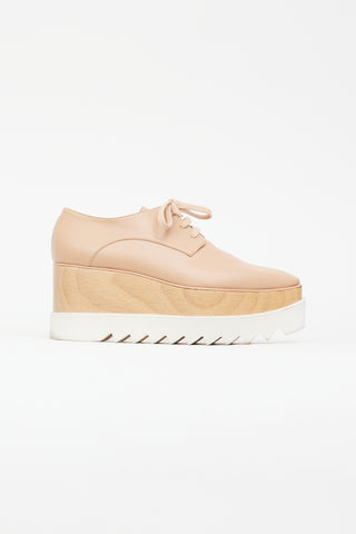 Stella McCartney Beige Faux Leather Elyse Derby