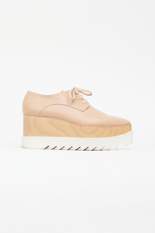 Stella McCartney Beige Faux Leather Elyse Derby