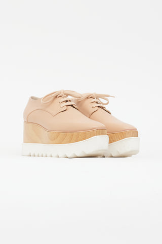 Stella McCartney Beige Faux Leather Elyse Derby