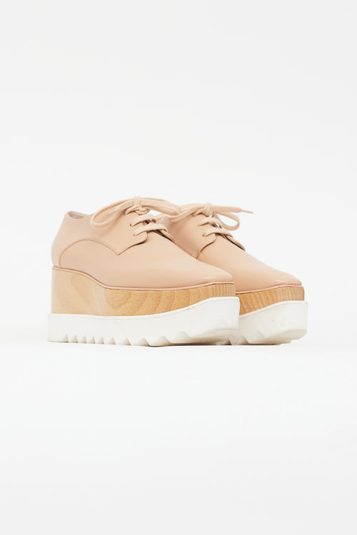 Stella McCartney Beige Faux Leather Elyse Derby