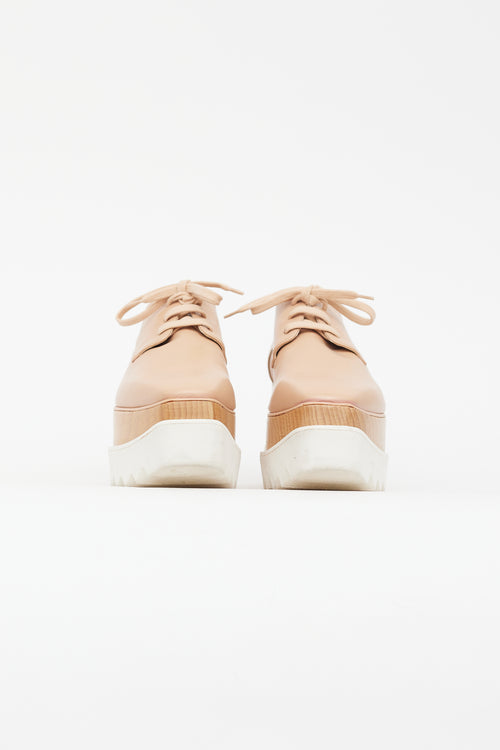 Stella McCartney Beige Faux Leather Elyse Derby