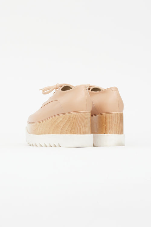 Stella McCartney Beige Faux Leather Elyse Derby