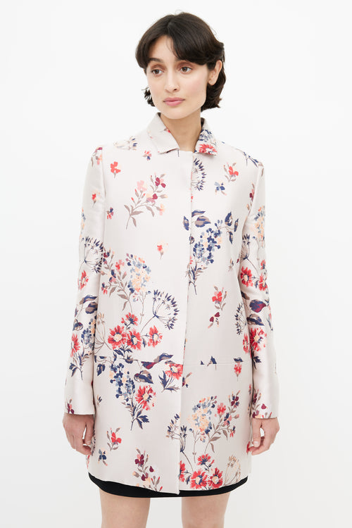 Stella McCartney Beige 
Multicolour Floral Jacquard Jacket