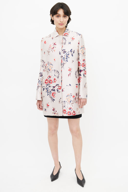 Stella McCartney Beige 
Multicolour Floral Jacquard Jacket