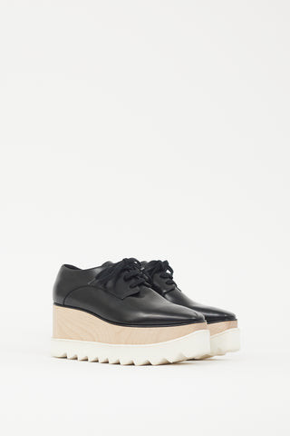 Stella McCartney Black 
Beige Elyse Platform Derby