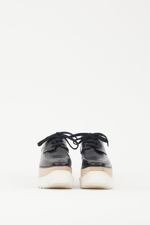 Stella McCartney Black 
Beige Elyse Platform Derby