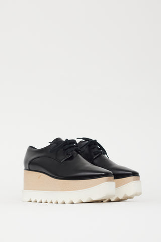 Stella McCartney Black 
Beige Faux Leather Elyse Derby