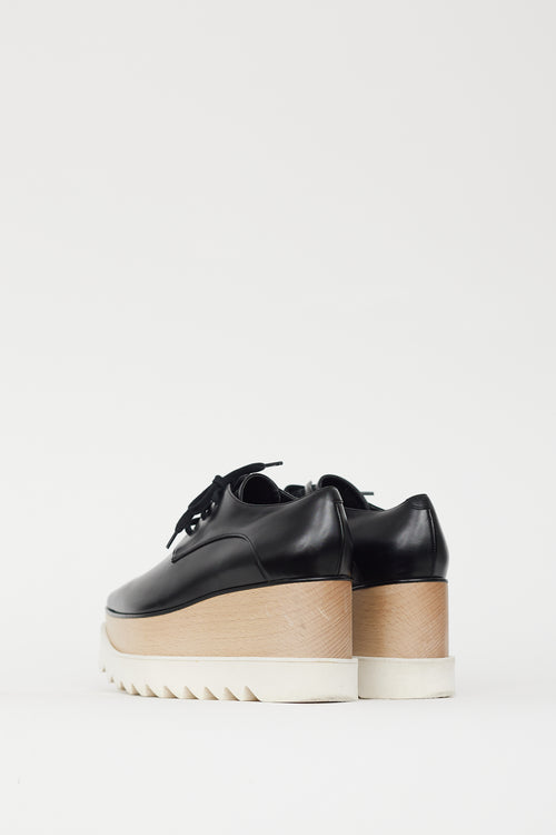 Stella McCartney Black 
Beige Faux Leather Elyse Derby