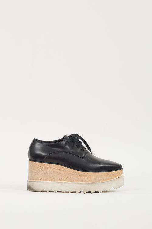 Stella McCartney Black 
White Elyse Platform Sneaker