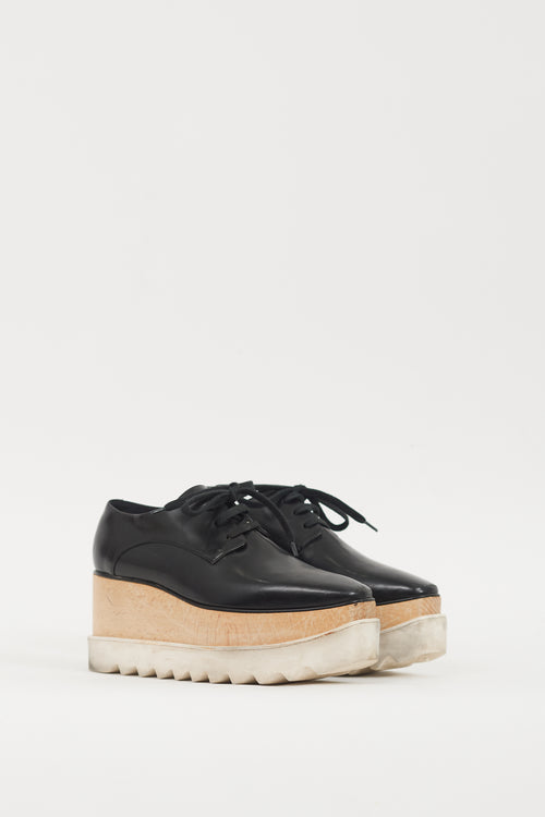 Stella McCartney Black 
White Elyse Platform Sneaker